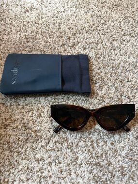 Le Specs Tortoise Cat Eye Sunglasses - Brown